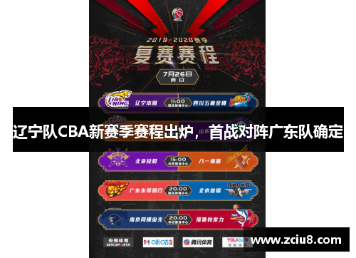 辽宁队CBA新赛季赛程出炉，首战对阵广东队确定